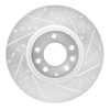R1 06-07 Mazda 6 Front Right Drilled & Slotted Silver Brake Rotor
