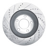 R1 04-11 Mazda RX-8 Rear Right Drilled & Slotted Silver Brake Rotor