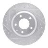 R1 04-11 Mazda RX-8 Rear Left Drilled & Slotted Silver Brake Rotor