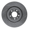 R1 04-11 Mazda RX-8 Front Left Drilled & Slotted Silver Brake Rotor