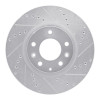 R1 04-08 Mazda RX-8 Front Right Drilled & Slotted Silver Brake Rotor