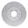 R1 04-08 Mazda RX-8 Front Right Drilled & Slotted Silver Brake Rotor