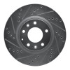 R1 04-08 Mazda RX-8 Front Left Drilled & Slotted Silver Brake Rotor