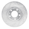 R1 03-05 Mazda 6 Front Right Drilled & Slotted Silver Brake Rotor