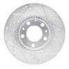 R1 03-05 Mazda 6 Front Left Drilled & Slotted Silver Brake Rotor