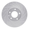 R1 01-02 Mazda Millenia Front Right Drilled & Slotted Silver Brake Rotor