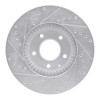 R1 01-02 Mazda Millenia Front Right Drilled & Slotted Silver Brake Rotor