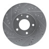 R1 01-02 Mazda Millenia Front Left Drilled & Slotted Silver Brake Rotor