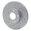 R1 01-02 Mazda Millenia Front Left Drilled & Slotted Silver Brake Rotor