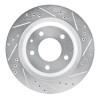 R1 93-95 Mazda RX-7 Rear Right Drilled & Slotted Silver Brake Rotor