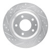 R1 93-95 Mazda RX-7 Rear Left Drilled & Slotted Silver Brake Rotor