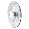 R1 93-95 Mazda RX-7 Rear Left Drilled & Slotted Silver Brake Rotor