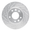 R1 93-95 Mazda RX-7 Front Left Drilled & Slotted Silver Brake Rotor