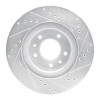 R1 93-95 Mazda RX-7 Front Left Drilled & Slotted Silver Brake Rotor