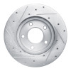 R1 92-03 Mazda 626 Front Right Drilled & Slotted Silver Brake Rotor