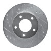 R1 92-03 Mazda Protege Front Left Drilled & Slotted Silver Brake Rotor