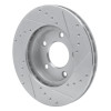 R1 92-03 Mazda Protege Front Left Drilled & Slotted Silver Brake Rotor