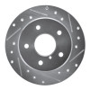 R1 89-91 Mazda RX-7 Rear Right Drilled & Slotted Silver Brake Rotor