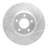 R1 88-91 Mazda 929 Front Right Drilled & Slotted Silver Brake Rotor EDZ-80018R