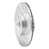 R1 88-91 Mazda 929 Front Right Drilled & Slotted Silver Brake Rotor EDZ-80018R
