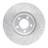 R1 88-91 Mazda 929 Front Right Drilled & Slotted Silver Brake Rotor EDZ-80018R