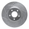 R1 88-91 Mazda 929 Front Left Drilled & Slotted Silver Brake Rotor EDZ-80018L