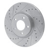 R1 88-91 Mazda 929 Front Left Drilled & Slotted Silver Brake Rotor EDZ-80018L