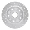 R1 88-92 Ford Probe Rear Right Drilled & Slotted Silver Brake Rotor