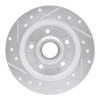 R1 88-92 Ford Probe Rear Right Drilled & Slotted Silver Brake Rotor