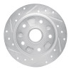 R1 88-92 Ford Probe Rear Left Drilled & Slotted Silver Brake Rotor