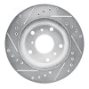 R1 88-92 Ford Probe Front Right Drilled & Slotted Silver Brake Rotor
