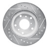 R1 88-92 Ford Probe Front Left Drilled & Slotted Silver Brake Rotor