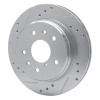 R1 86-91 Mazda RX-7 Rear Left Drilled & Slotted Silver Brake Rotor