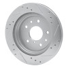 R1 86-91 Mazda RX-7 Rear Left Drilled & Slotted Silver Brake Rotor
