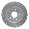 R1 86-91 Mazda RX-7 Rear Left Drilled & Slotted Silver Brake Rotor
