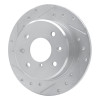 R1 86-88 Mazda RX-7 Rear Left Drilled & Slotted Silver Brake Rotor