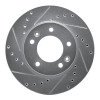 R1 86-91 Mazda RX-7 Front Left Drilled & Slotted Silver Brake Rotor
