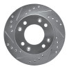R1 86-88 Mazda RX-7 Front Left Drilled & Slotted Silver Brake Rotor