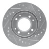 R1 86-88 Mazda RX-7 Front Left Drilled & Slotted Silver Brake Rotor