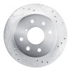 R1 84-85 Mazda RX-7 Rear Right Drilled & Slotted Silver Brake Rotor