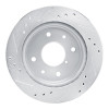 R1 84-85 Mazda RX-7 Rear Right Drilled & Slotted Silver Brake Rotor
