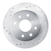 R1 84-85 Mazda RX-7 Rear Left Drilled & Slotted Silver Brake Rotor