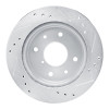 R1 84-85 Mazda RX-7 Rear Left Drilled & Slotted Silver Brake Rotor
