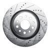 R1 17-24 Maserati LeVante Rear Left Drilled & Slotted Silver Brake Rotor