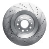 R1 17-24 Maserati LeVante Rear Left Drilled & Slotted Silver Brake Rotor