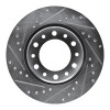 R1 76-89 Toyota Land Cruiser Front Right Drilled & Slotted Silver Brake Rotor