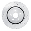 R1 21-25 Toyota RAV4 Prime (Plug-in Hybrid) Front Right Drilled & Slotted Silver Brake Rotor