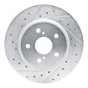 R1 18-25 Lexus ES250 Front Left Drilled & Slotted Silver Brake Rotor