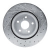 R1 18-25 Lexus ES250 Front Left Drilled & Slotted Silver Brake Rotor