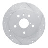 R1 18-24 Toyota Camry Rear Right Drilled & Slotted Silver Brake Rotor
